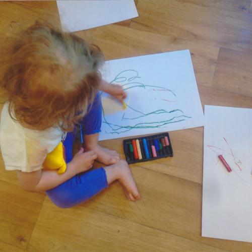 Unser Tag - die Kinder können jederzeit malen